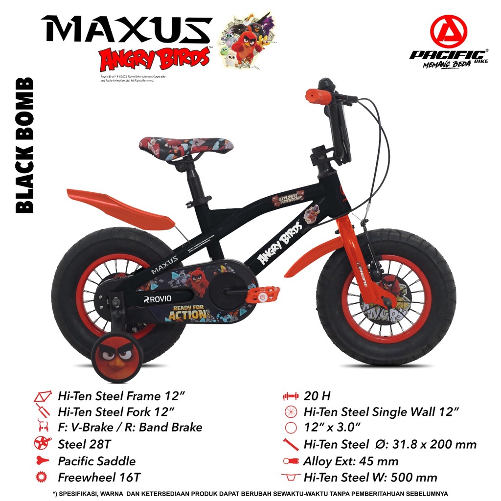 SEPEDA ANAK LAKI LAKI PACIFIC BMX MAXUS ANGRY BIRDS 3.0