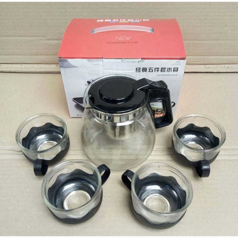 Teapot Saringan Teh Bahan Kaca