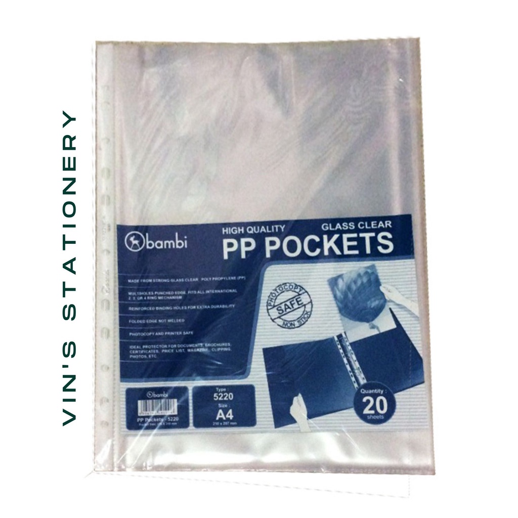

ORIGINAL PP POCKET BAMBI 5220 UKURAN A4