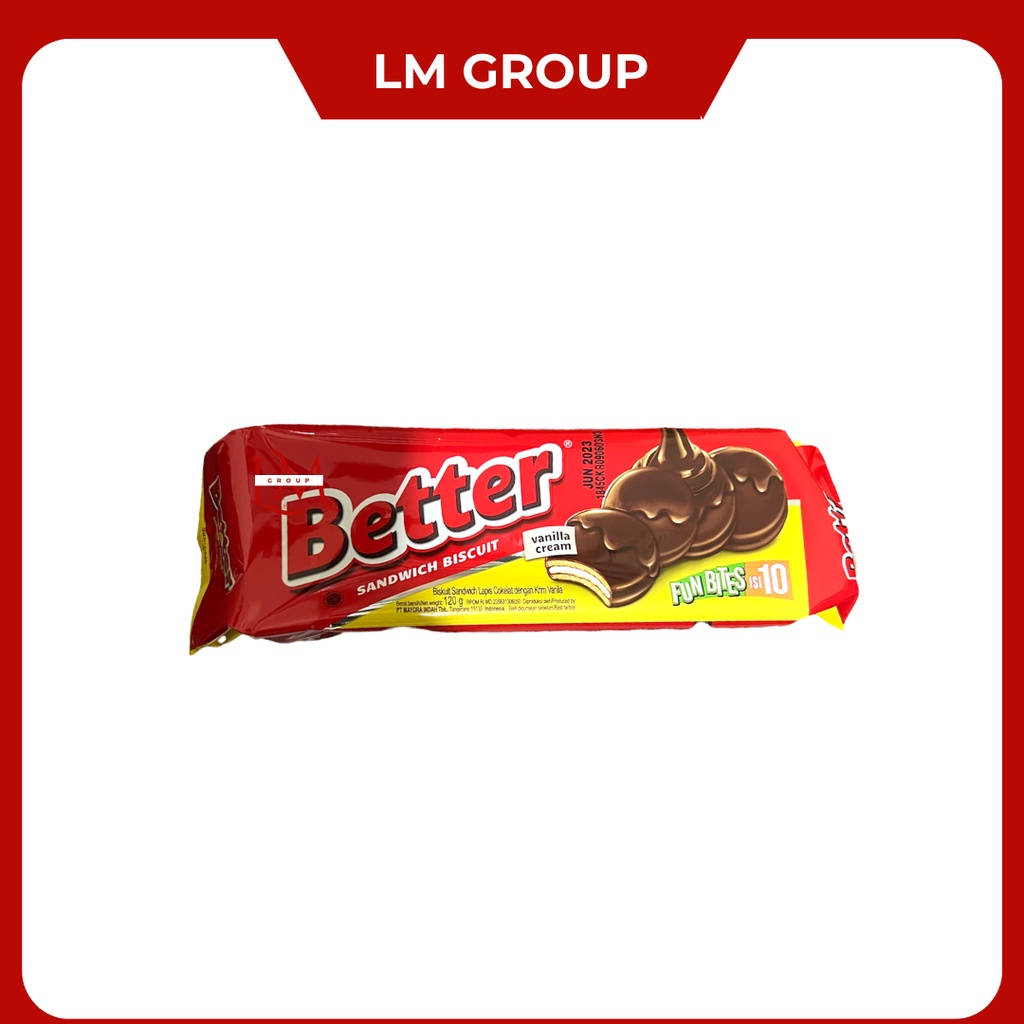 Better FunBites Biskuit Cokelat 1 Box Isi 10 pcs 120gr