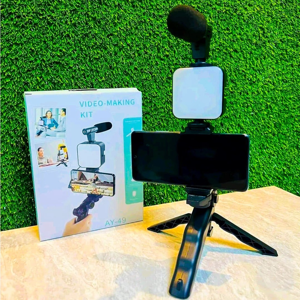 Tripod Portable AY-49 Making Video Kits Perlengkapan Vlogging Serbaguna untuk Camera dan Smartphone