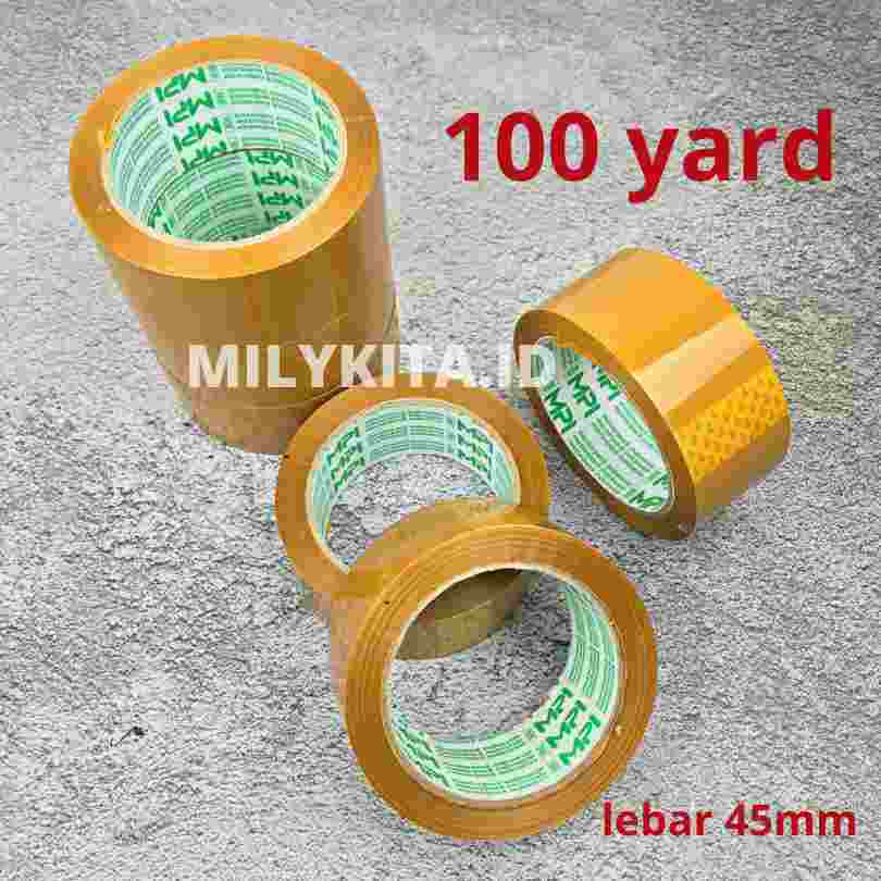 LAKBAN BENING COKLAT OPP TAPE 2 INCH MURAH TEBAL PANJANG 100 YARD