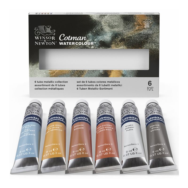 

Cat Air Cotman Watercolour Metallic Collection Set 6 x 8 ml Winsor & Newton