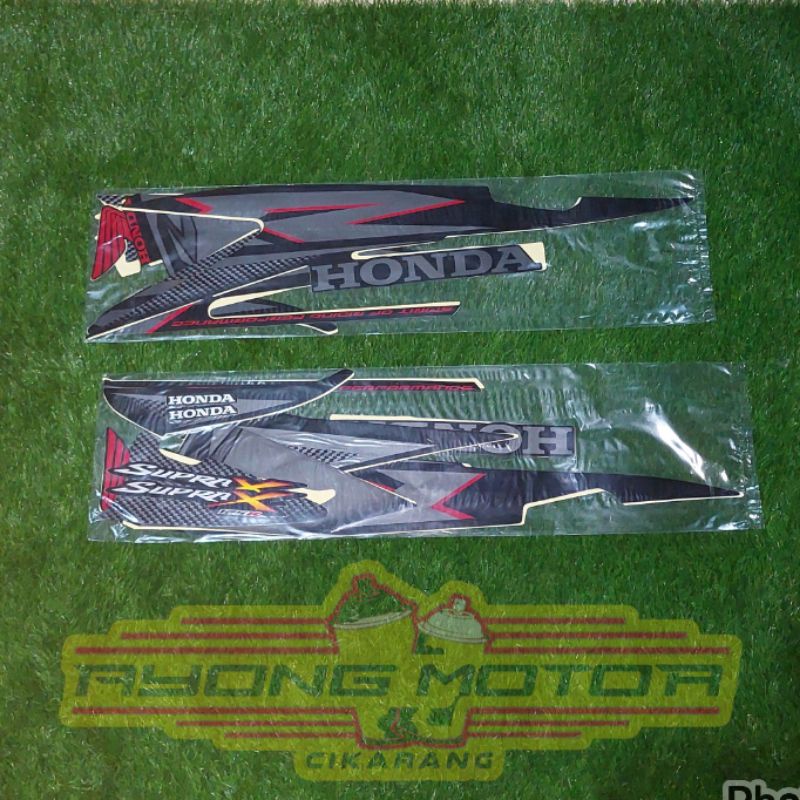Striping Honda Supra X 125 CW 2008 Hitam Full