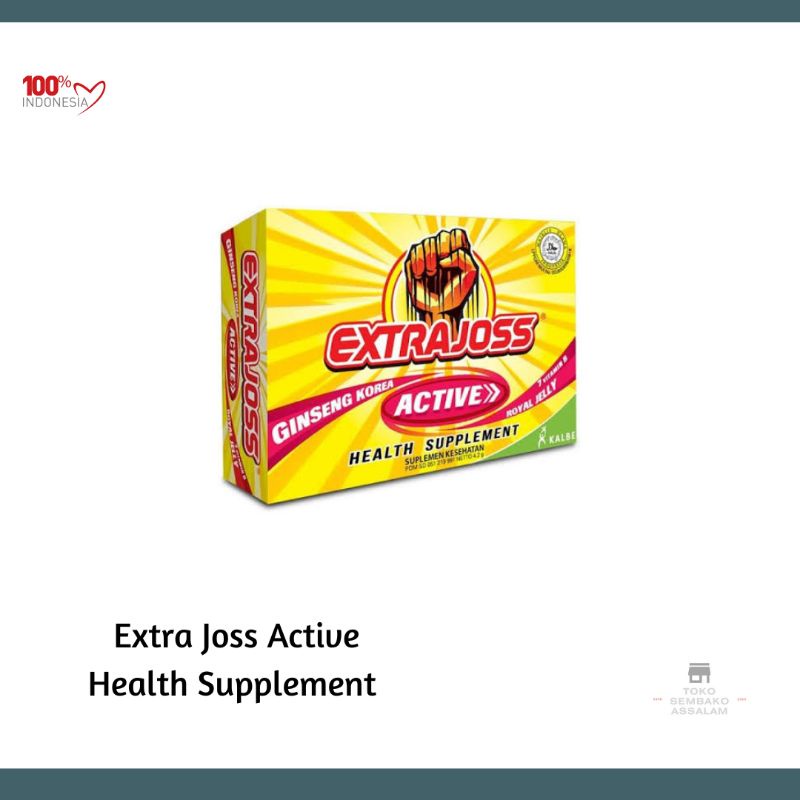 Extra joss active 1 box isi 12 sachet / extra joss / health supplement