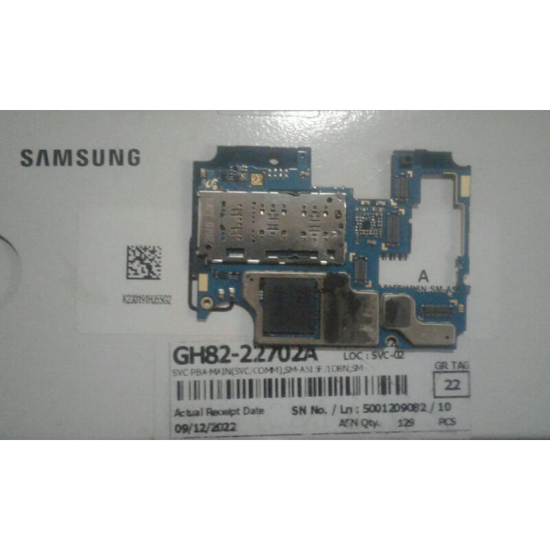 board mesin samsung A51 ram 8 kadang hidup