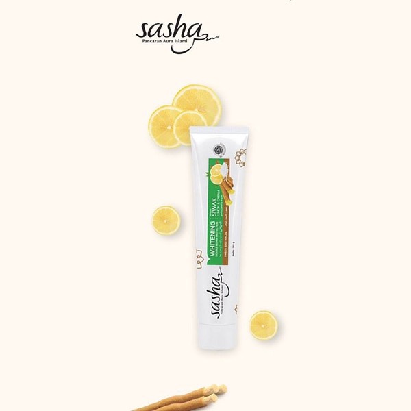 Sasha Pasta Gigi Herbal Antibacterial Siwak &amp; Sirih / Whitening 65gr tanpa box