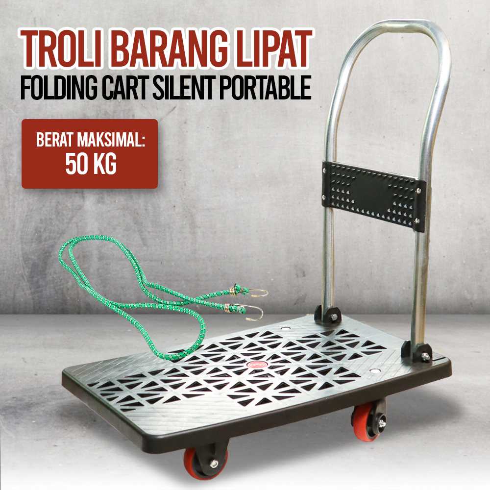 XiaolongTroli Barang Lipat Trolley Folding Cart Silent Portable - Jhc300 ( Mughnii )