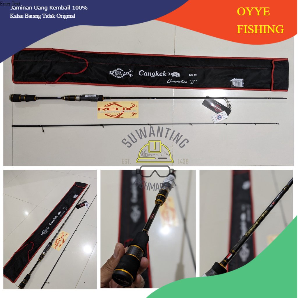 Joran Pancing Rod Relix Nusantara Cangkek 682 UL 6lb 632 XUL 3lb Gen S Generation Baitcasting BC