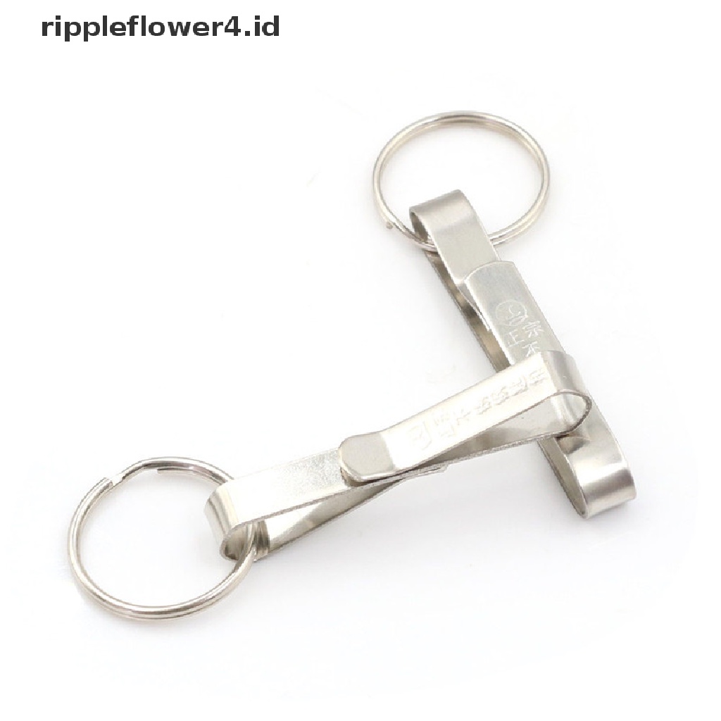 {rippleflower4.id} Gantungan Kunci Ringkas Anti Karat Quick Release Gantungan Kunci Belt Klip Tempat Gantungan Kunci~