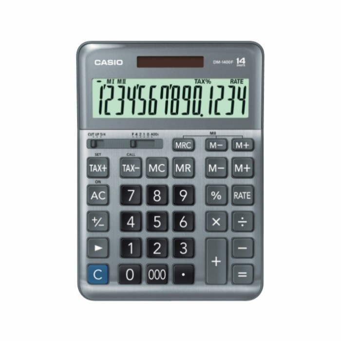 

TERBAIK Kalkulator Meja Casio DM1400 Desktop / Calculator Rumah Kantor DM-1400