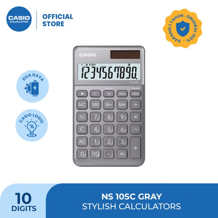 

PROMO SPECIAL CASIO Colorful Calculator NS-10SC-Grey