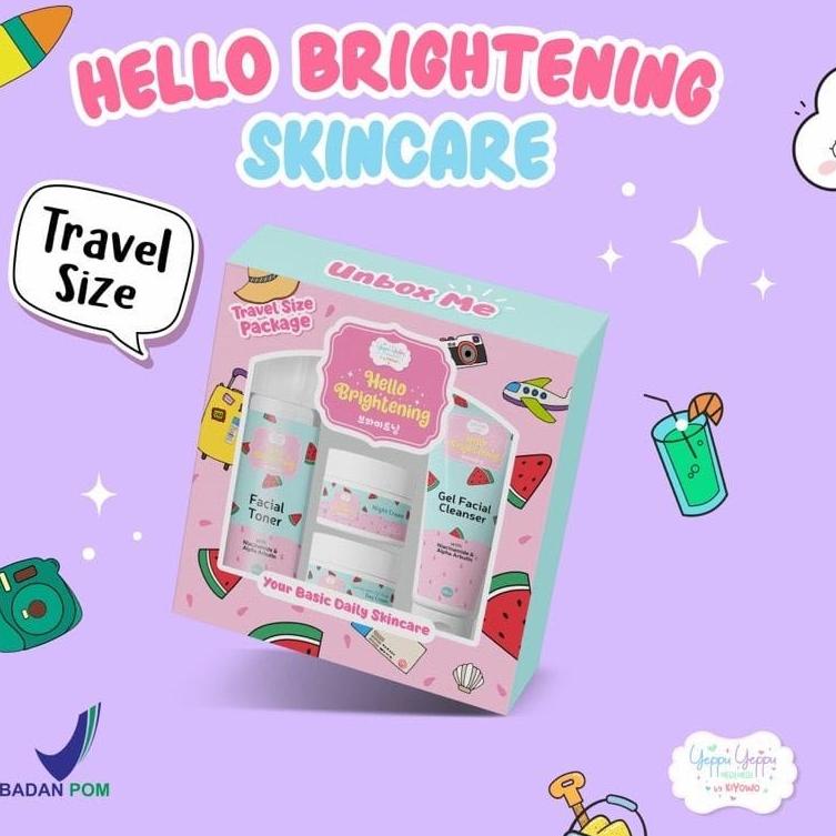 ❤[PROMO ⚡ALE!!!]❤ READY SIAP KIRIM Yeppu yeppu by kiyowo  paket skincare hello brightening & acne tr