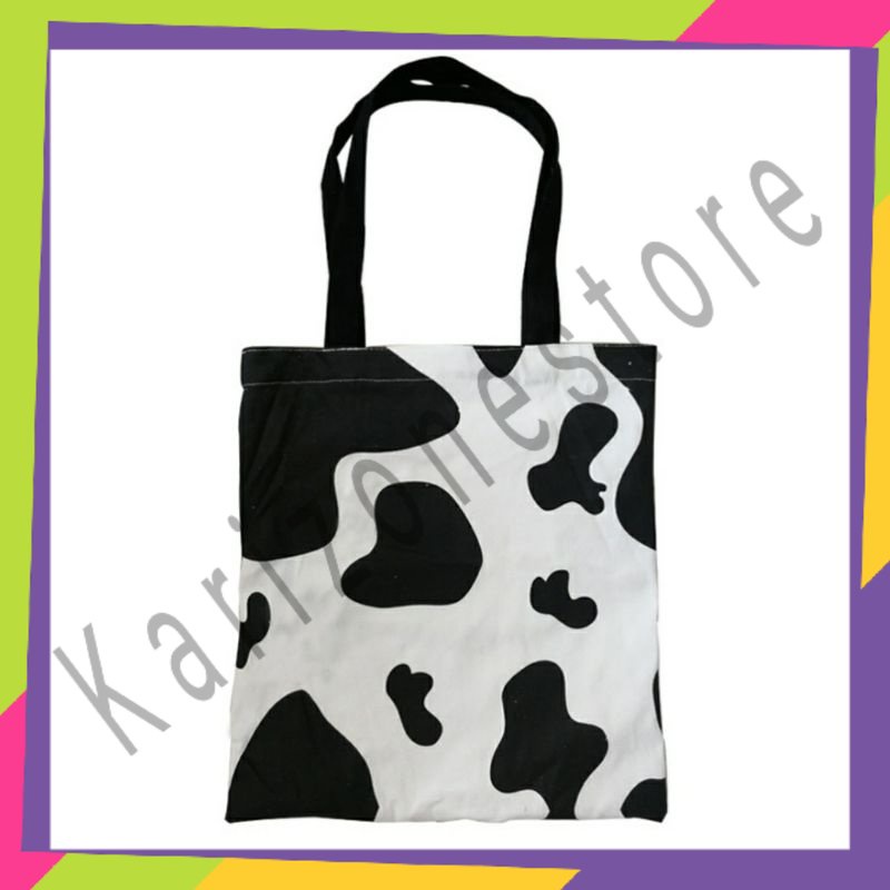 DS1103 BAGCOW ToteBag RESLETING Tas Tote Wanita murah wanita custom motif Sapi