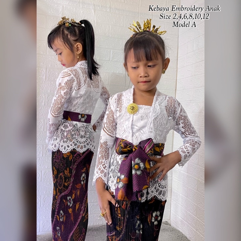 Kebaya Anak Embroidery/Kebaya saja