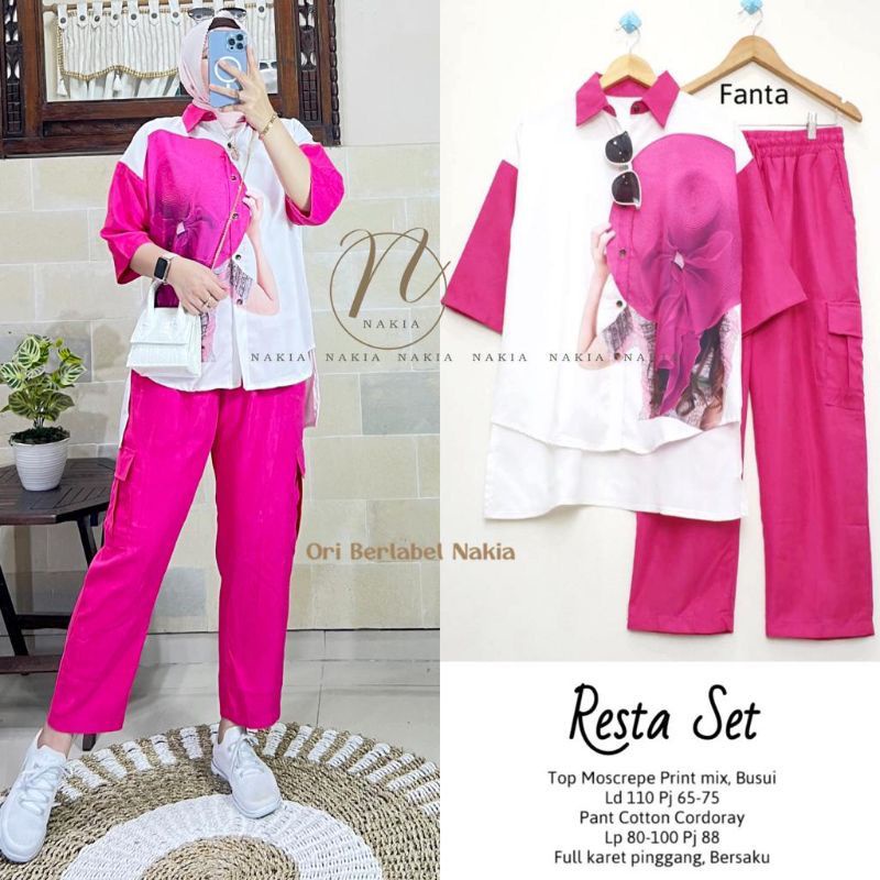 Setelan Celana Resta || RESTA SET || one Set RESTA || Realpict COD