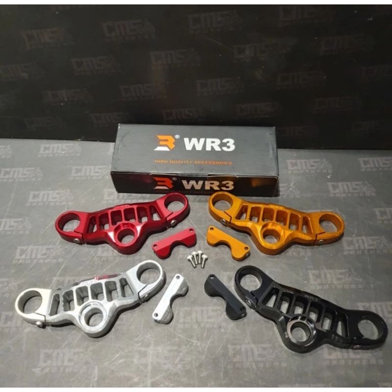 Tripleclamp Segitiga Wr3 Ninja 250 Fi Ninja 250 Old Carbu Original Wr3