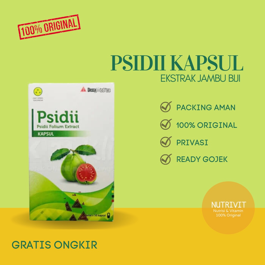 PSIDII Botol Capsule - Kapsul Berfungsi Meningkatkan Trombosit Darah Ekstrak Daun Jambu Demam Berdarah DHF