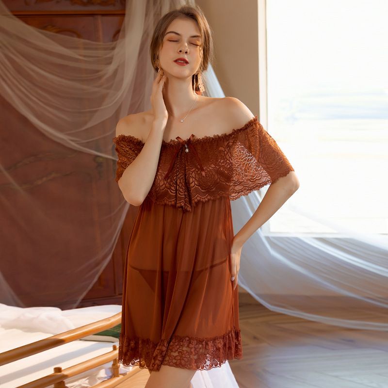 Baju Tidur Hot Lingerie Sexy SABRINA Baju Dinas Malam Istri Depan Suami Sexy Transparan Jumbo XXXL L