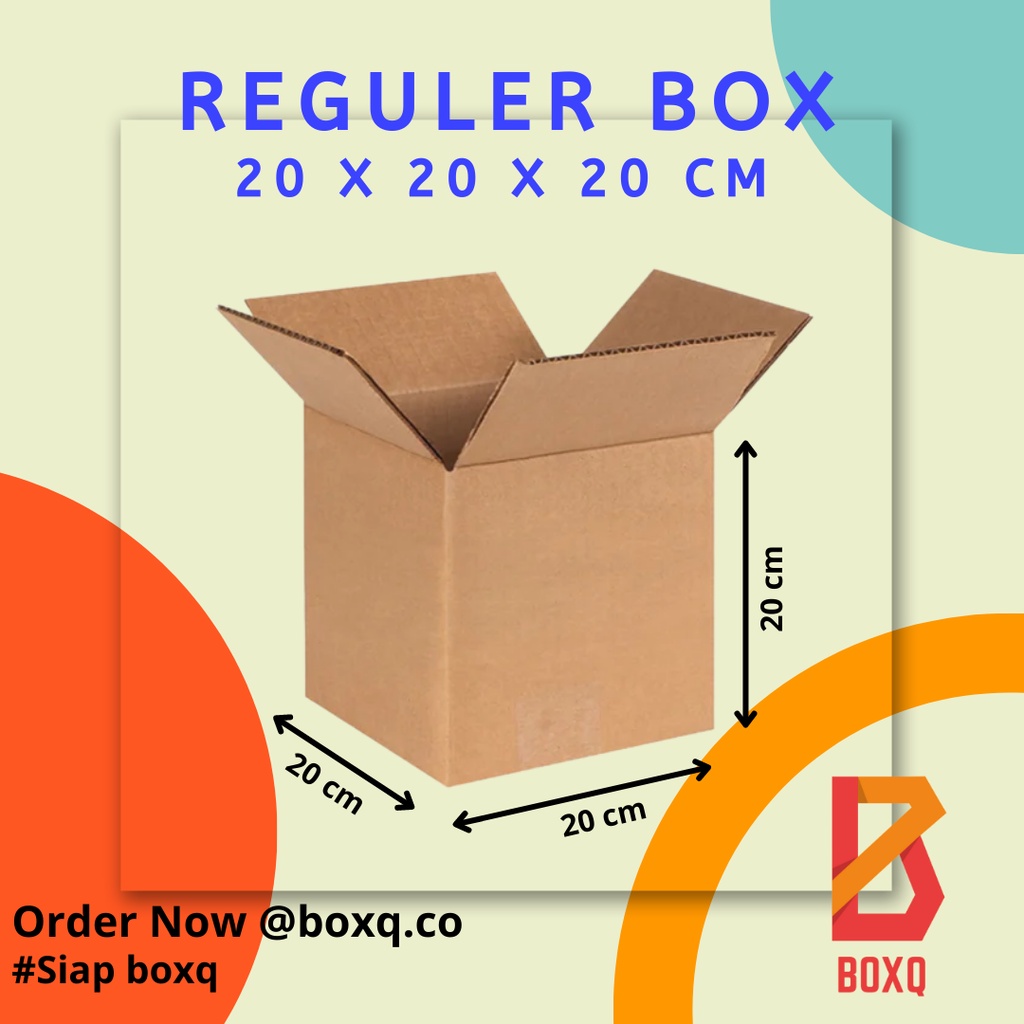 BOX / KARDUS / DUS COKLAT PACKING POLOS UK. 20x20x20cm