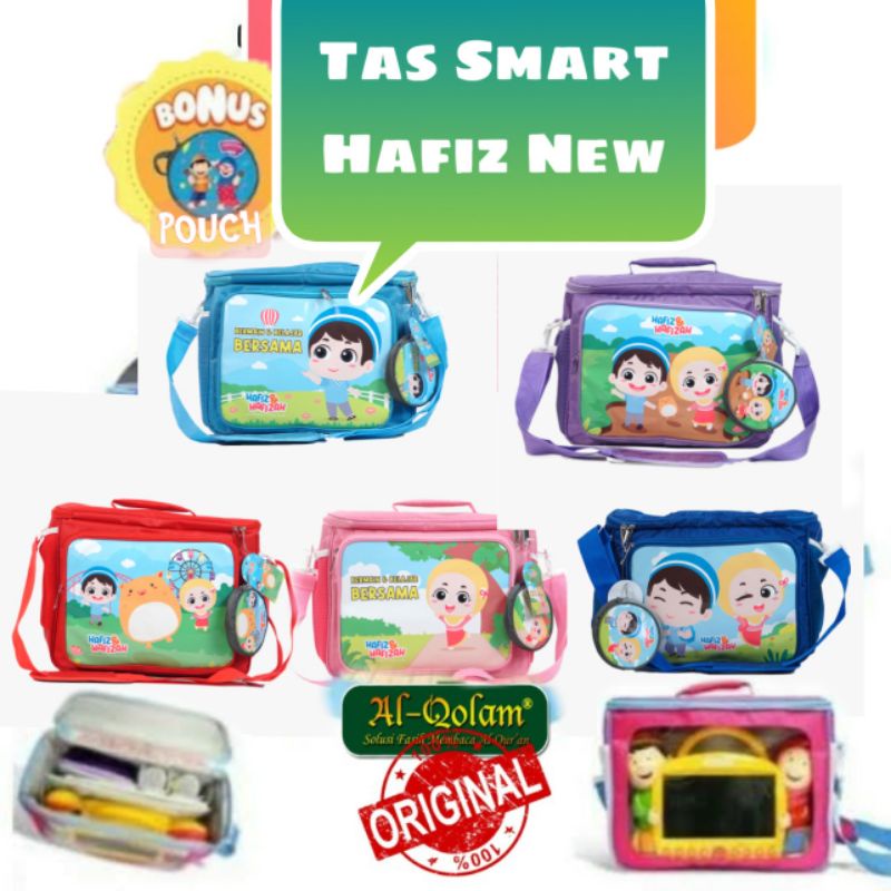 Tas Smart Hafiz Ori Tebal (FREE Pouch) Original Alqolam Belakang Transparan