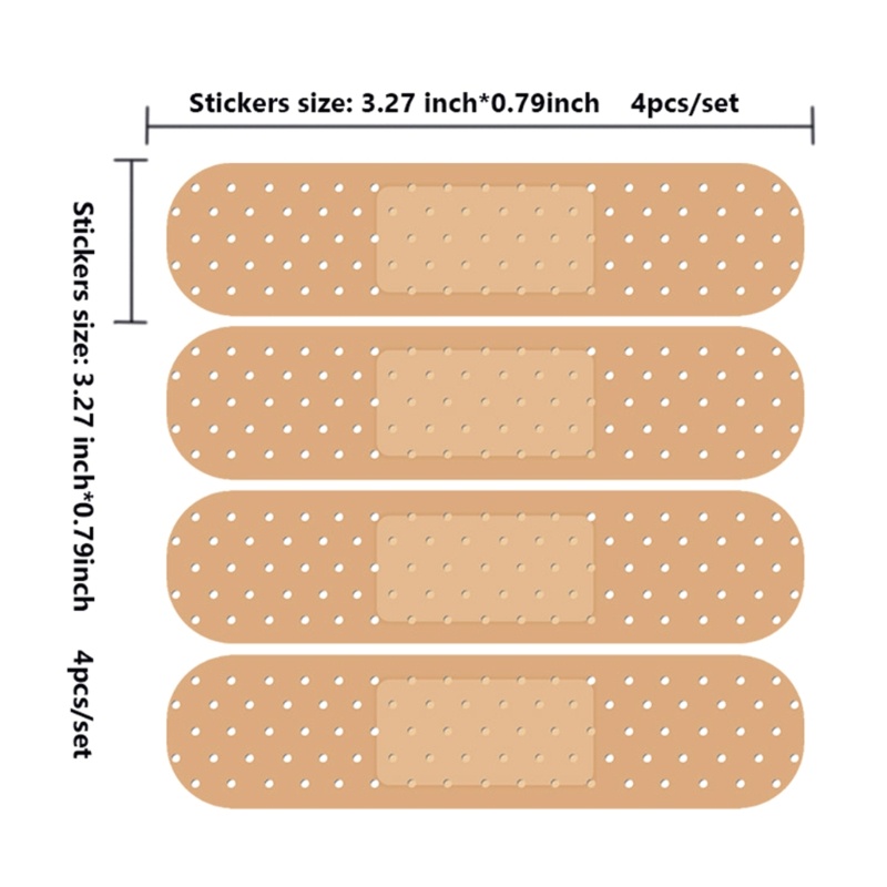 Zzz 4PCS Waterpeoof Bumper Stiker Ouch Band Aid Bandage Car Scratch Bumper Decals