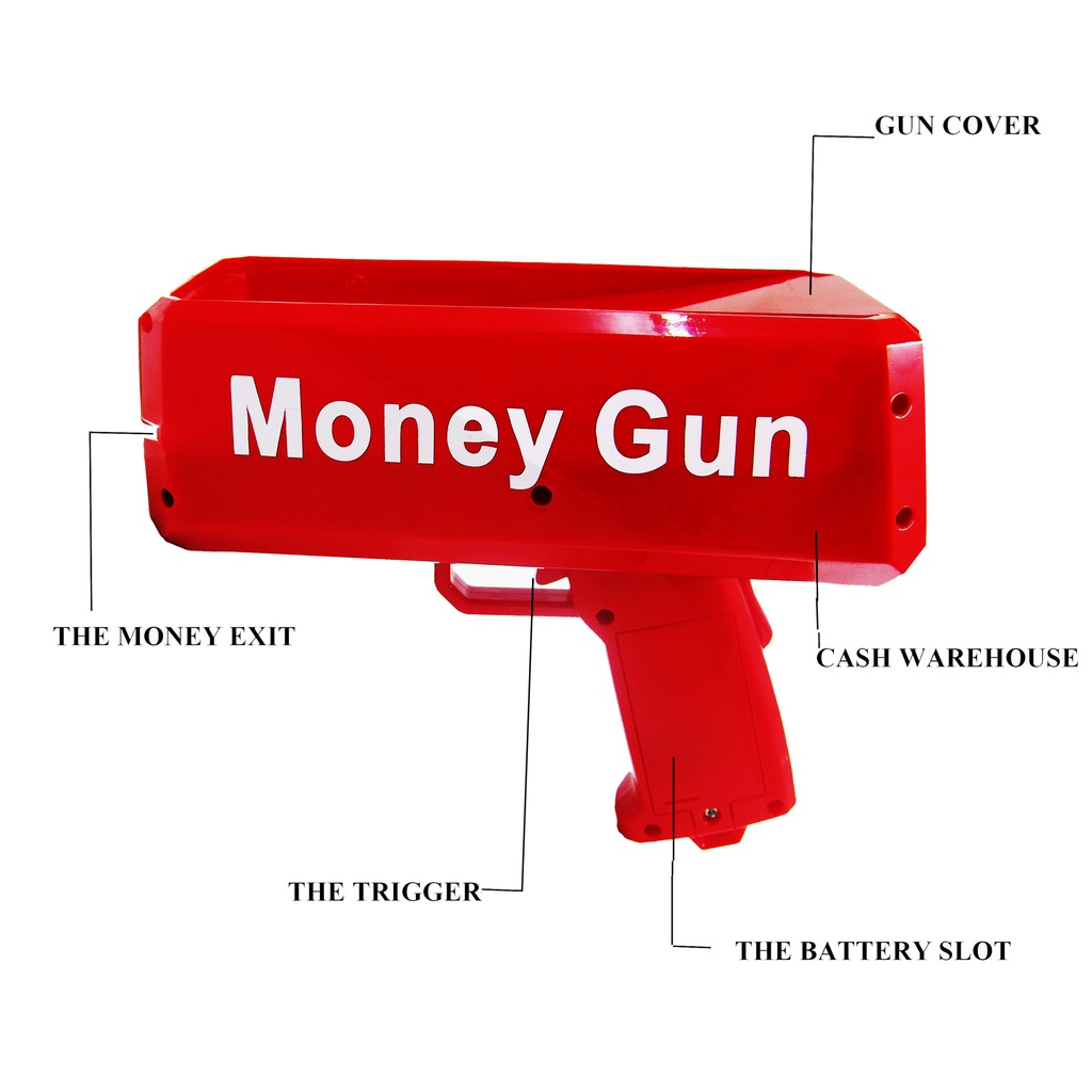 Money Gun | Mainan Pistol Keluar Uang Mainan Anak Laki Laki Tembak Tembakan | Kado Ulang Tahun Anak Cowok