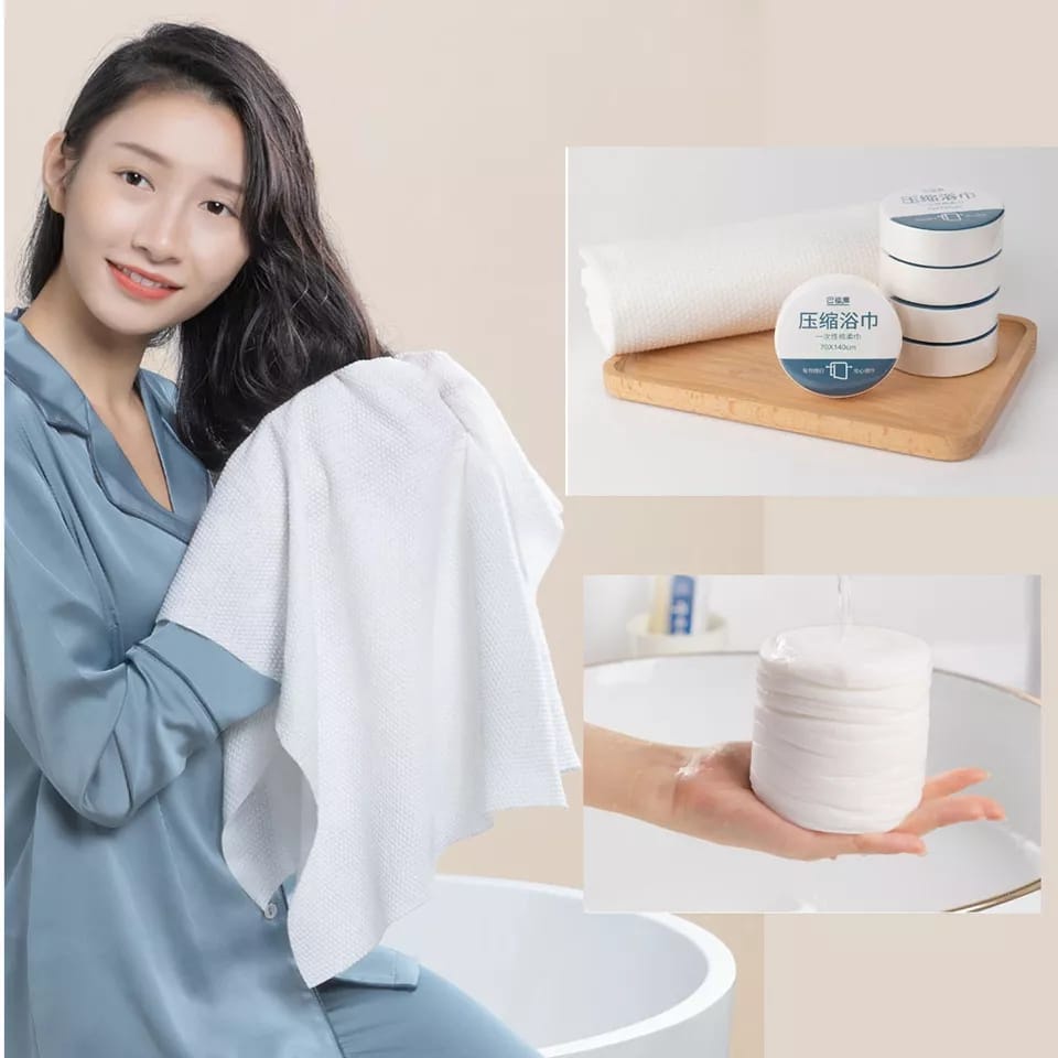 Handuk Mandi Sekali Pakai Tebal Penyerap Kuat Portabel/Handuk Travel