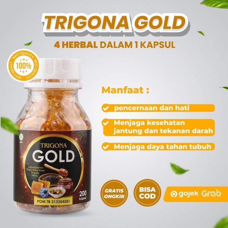 Trigona Gold Habbatusauda Extrak Propolis Trigona 200kapsul/Habatusauda extra Propolis Trigona Asli