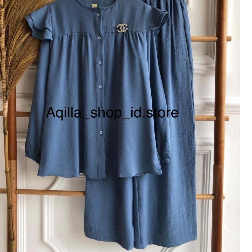 limited Edition✔️BAJU WANITA REVA SET//SETELAN KULOT KRINKEL//OOTD KEKINIAN// SETELAN TERLARIS// SET