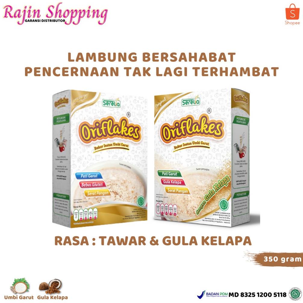 

[BAYAR DITEMPAT] Oriflakes Sereal Umbi Garut Asam Lambung Original bubur sereal umbi pati garut oriflakes plain dan Gula Kelapa serelia oriflakes tanpa susu
