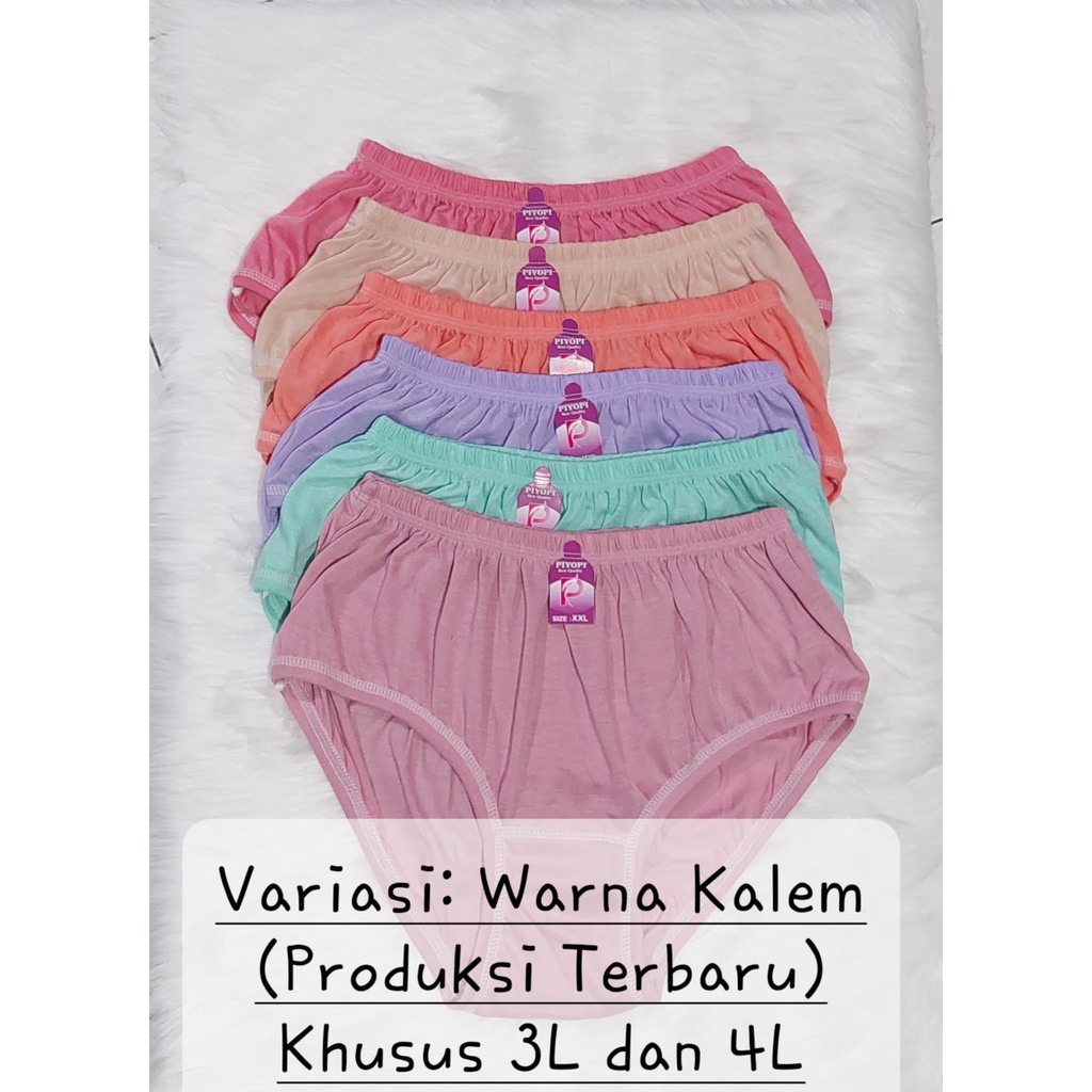 Celana Dalam Wanita Jumbo 5L 4L 3L XL L CD Wanita Big Size Elastis CD Ibu Hamil BB 40kg-130kg