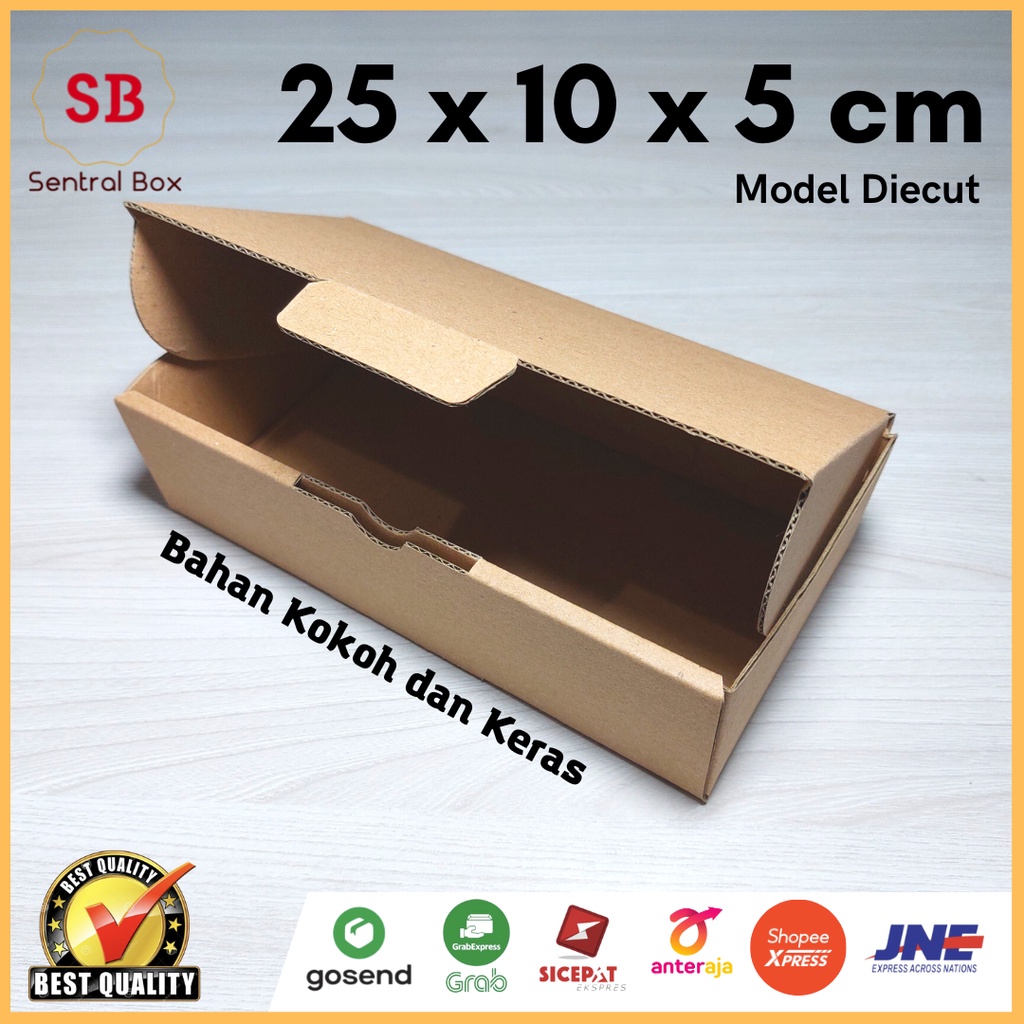 

( Min.order 5 pcs ) Kardus 25 x 10 x 5 cm........... Die Cut ( untuk pembelian di atas 10 pcs harga lebih murah )