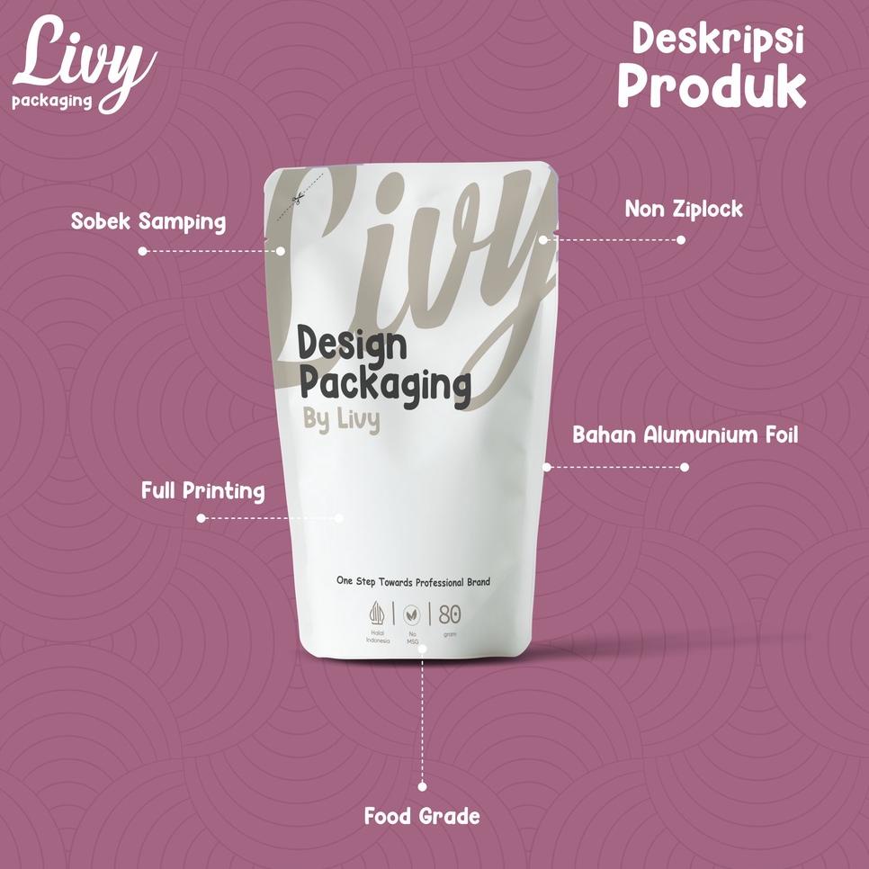 

(|L-LL|)✮✔ Livy Packaging - Ukuran 13x20cm Cetak Kemasan Standing Pouch Kopi Makanan terviral