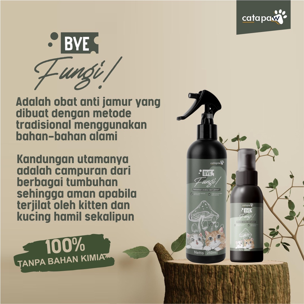 CATAPAW Obat Jamur Kucing Anjing Ampuh / Penghilang Jamur Kucing Natural Spray