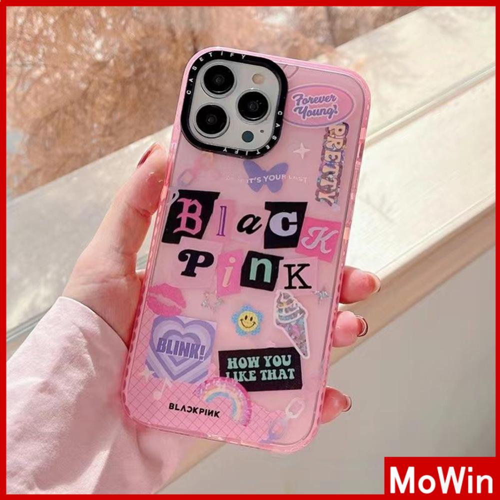 For iPhone 14 Pro Max iPhone Case Thickened TPU Soft Case Clear Case Shockproof Protection Camera Pink Black Cute Style Compatible For iPhone 13 Pro Max 12 Pro Max 11 xr 7Plus