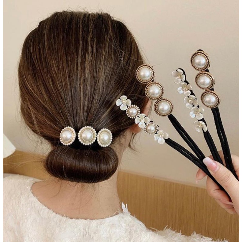 (8 MODEL) IKAT RAMBUT KAWAT SANGGUL KOREA STYLE CANTIK DAN PRAKTIS  HAIR BUN TIE JEPIT KOREA FASHION JEPITAN RAMBUT SANGGUL