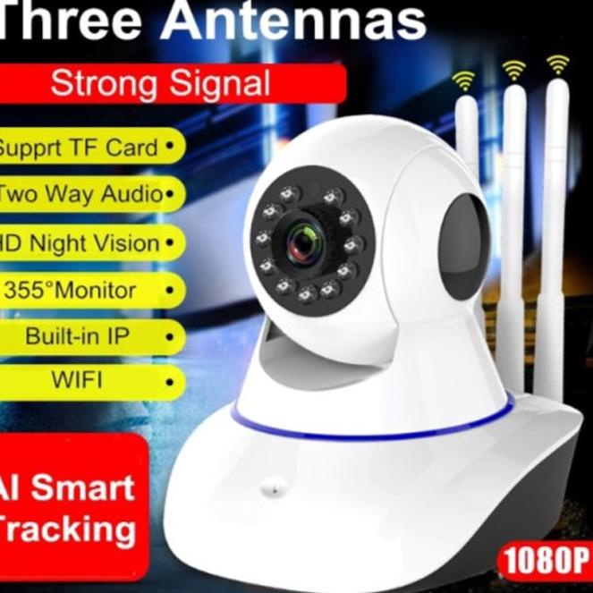 Garansi Produk IP Camera CCTV WIRELESS Wifi 3 Antena V380 1080P Wifi Night Vision