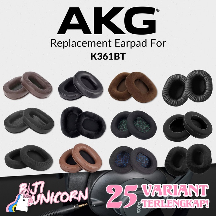 Earpad Earcup Ear Cushion AKG K361BT K 361 BT K-361 Foam Bantalan - Premium L Black