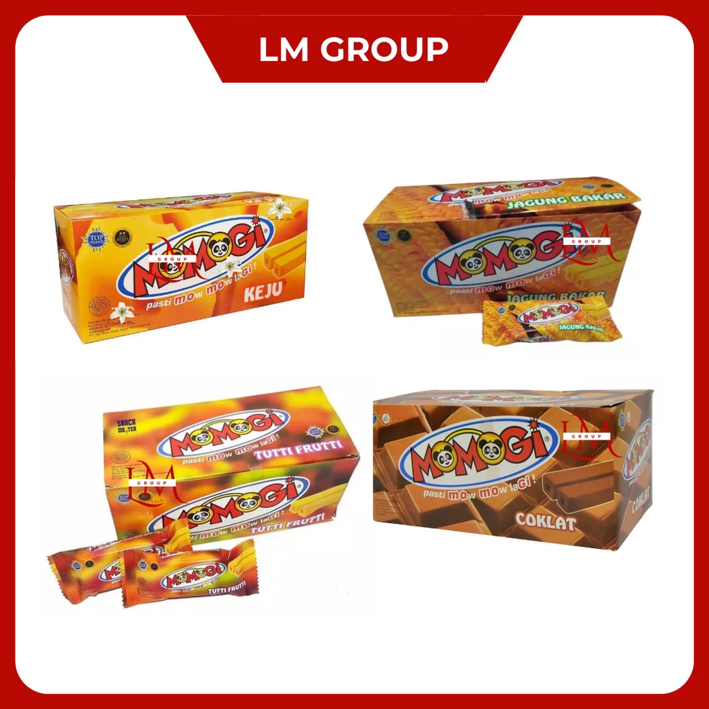 MOMOGI Coklat/Jagung Bakar/Keju/Tutti Fruitti - Isi 20pcs @5gr [New Pack]