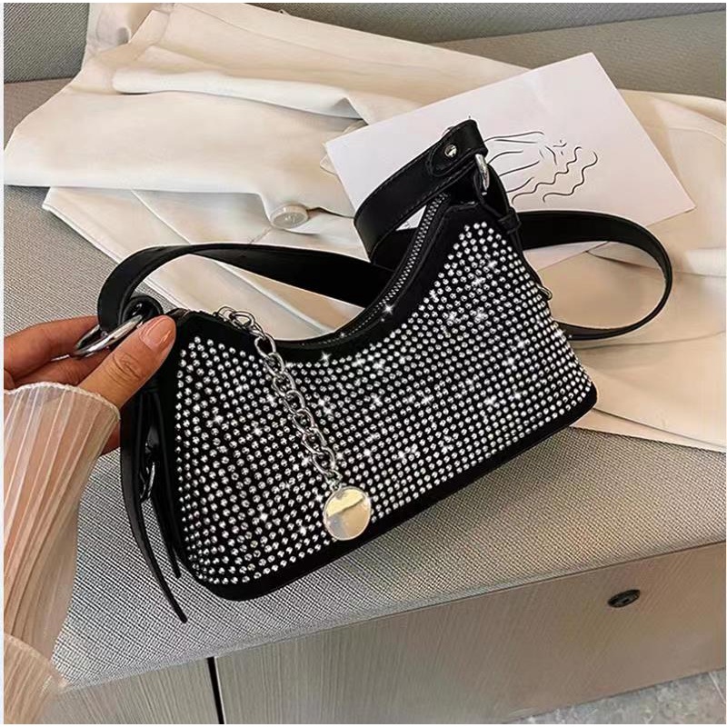 BJ64704 - BLACK/SILVER - TAS SLEMPANG TOTEBAG SHOULDERBAG BLINK WANITA FASHION IMPORT MODIS ELEGAN TERMURAH TERLARIS TERBARU BAGSTORE JAKARTA TAS BATAM ZC4704