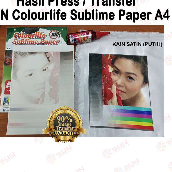 

✸Bayar Di Tempat➙ Kertas Sablon Sublim Transfer Paper A4 110 Gsm - SUN Colourlife Sublime Paper A4 isi 100 Lembar ( untuk mesin press mug, mesin press kaos, keramik, piring, topi, plat alumium, puzzle, bantal ) 46 ➙