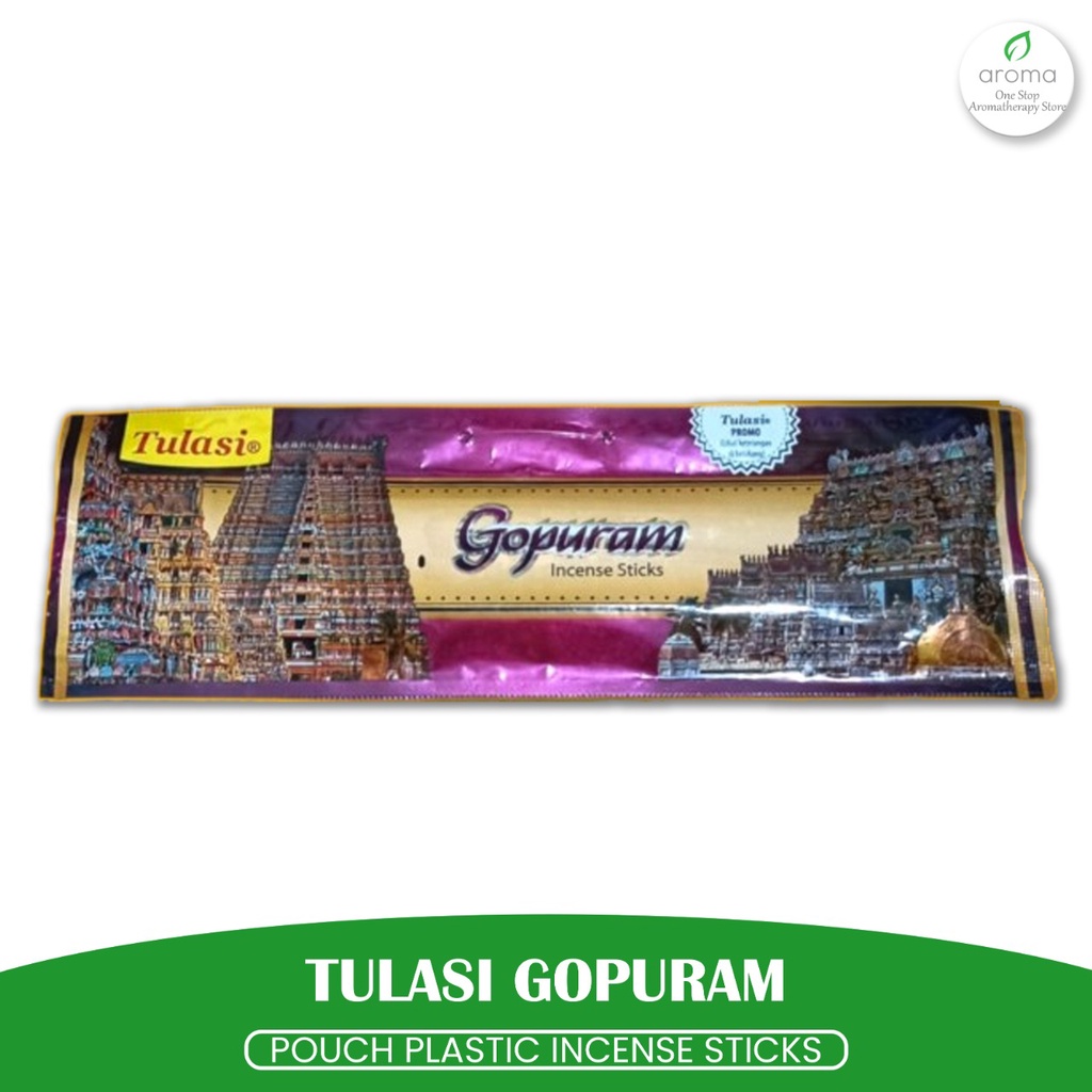 Dupa India (Aromaterapi) Pouch Plastic - Tulasi Gopuram 35 Sticks
