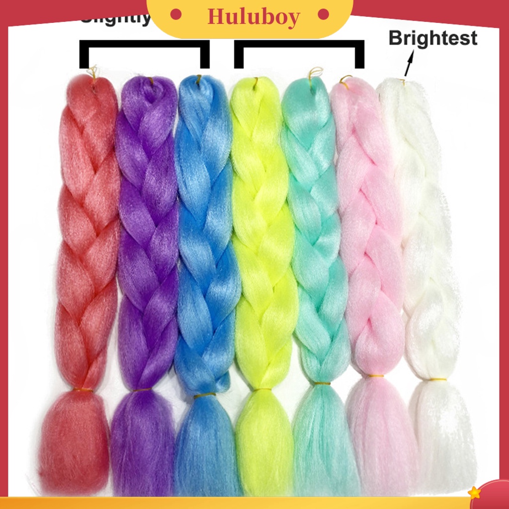 Rambut Palsu Model Kepang Panjang Luminous Anti slip Untuk Dekorasi Pesta