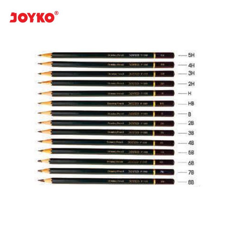 

PENSIL JOYKO P-118 | 2B-8B | PENCIL MENGGAMBAR PENSIL SKETSA PENSIL UJIAN HEXAGONAL GRIP | ECER