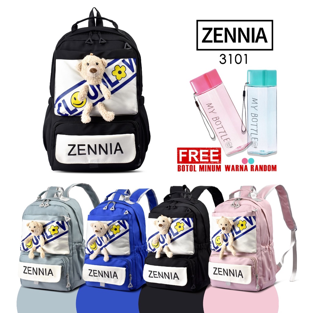 Tas Ransel Wanita Zennia 3101 Tas Sekolah Boneka Tas Perempuan Tas Anak Backpack Wanita