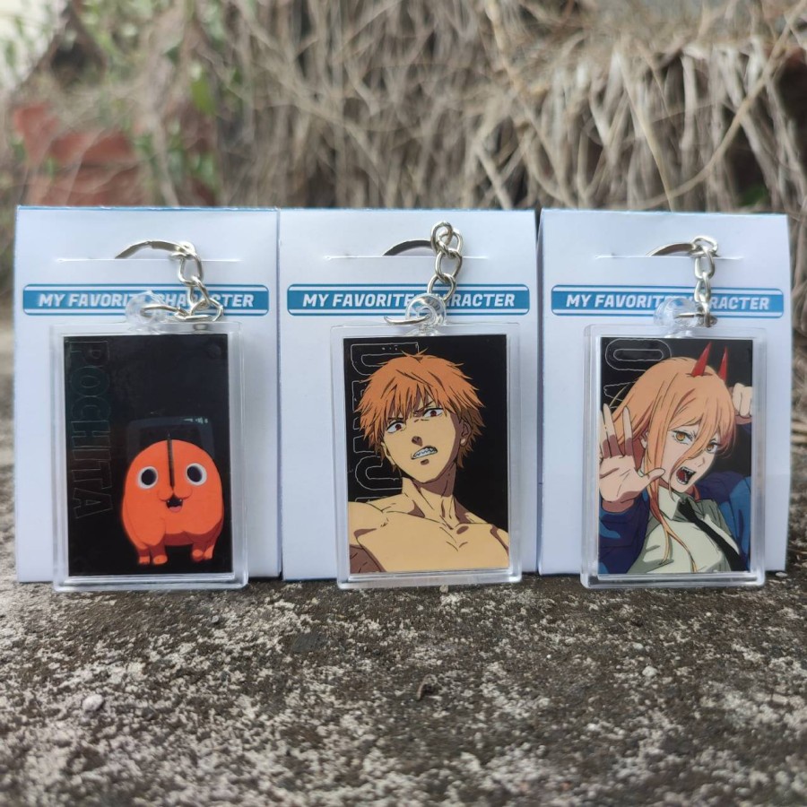 KEYCHAIN ANIME CHAINSAW-MAN GANTUNGAN KUNCI MAKIMA DENJI POWER KOBENI POCHITA HIMENO