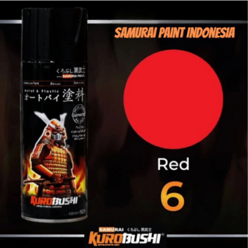 Pilok Merah Signal Red Samurai Cat Semprot Sepeda Motor Mobil Velg Helm Rangka Perkakas