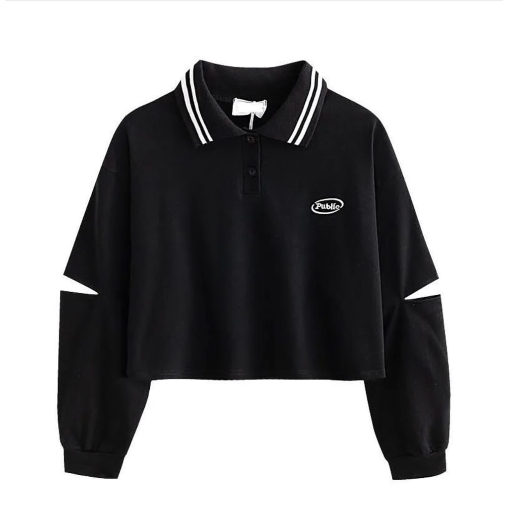 PUBLIO BORDIER KERAH SWEATER WANITA BAHAN FLEECE
