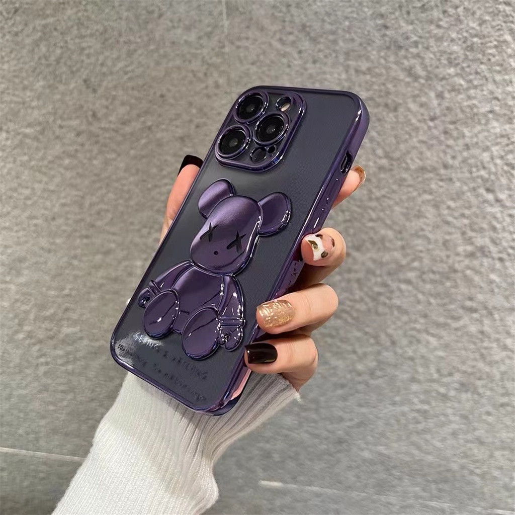 Mewah Kartun 3D Kub Case iPhone 14 Pro Max Plus Case iPhone 13 12 Pro Max 14lapisan Canggih Penuh Tertutup Shockproof Perlindungan Bening Soft Case